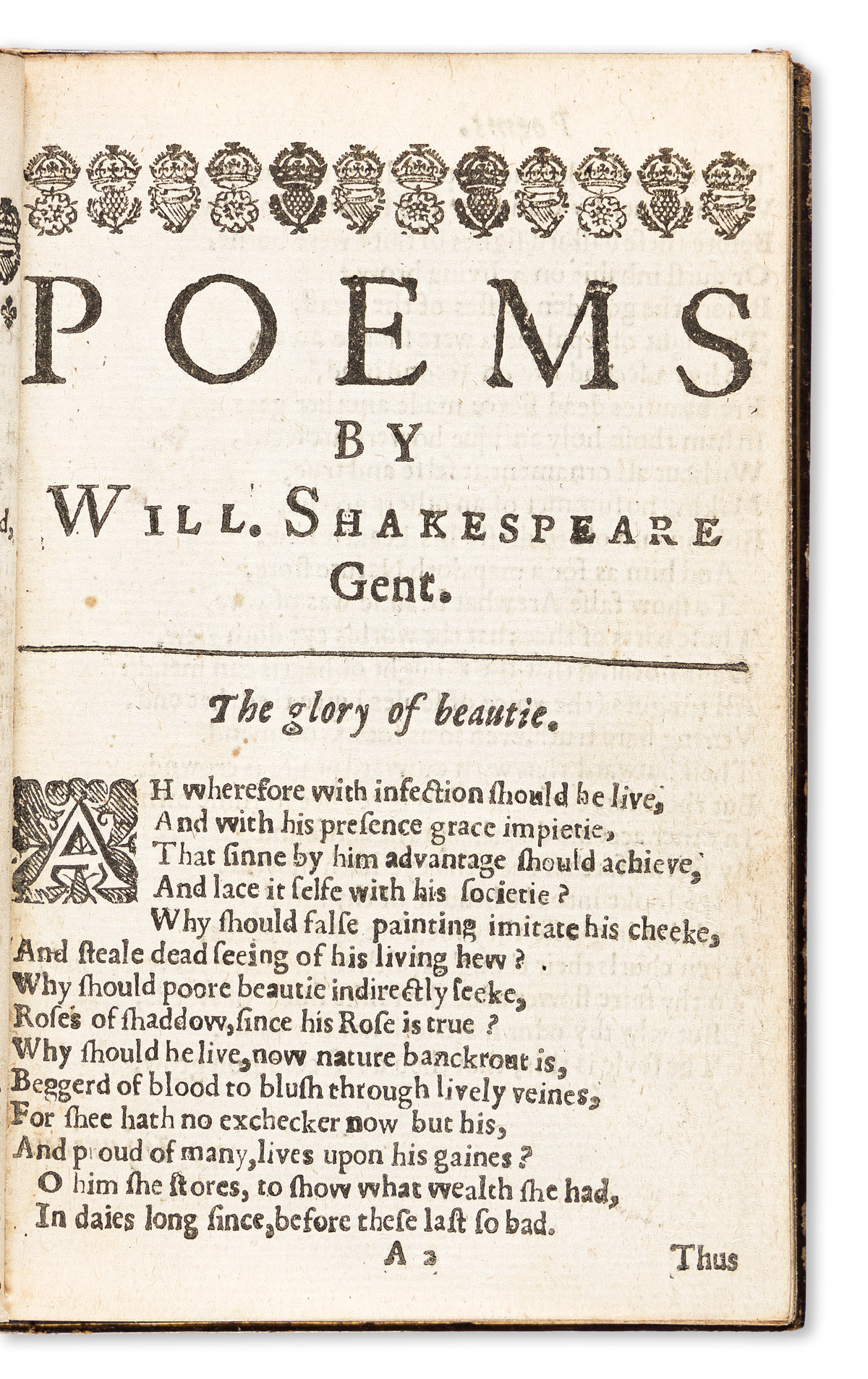Shakespeare, William (1564-1616) Poems.
